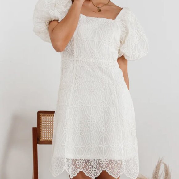 NWT Bohme Maye White Lace Dress, Size Small - Picture 1 of 1